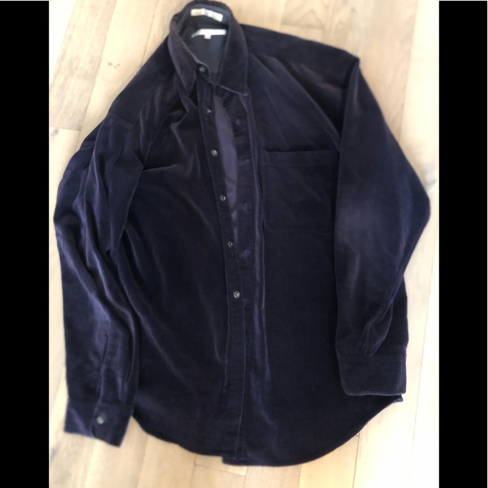 Velvet feel purple shirt